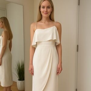 Friend of Audrey White Midi Dress